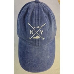 Shop Local Kentucky KY Hat Strapback Blue Dad Hat Leather Strap Embroidered...